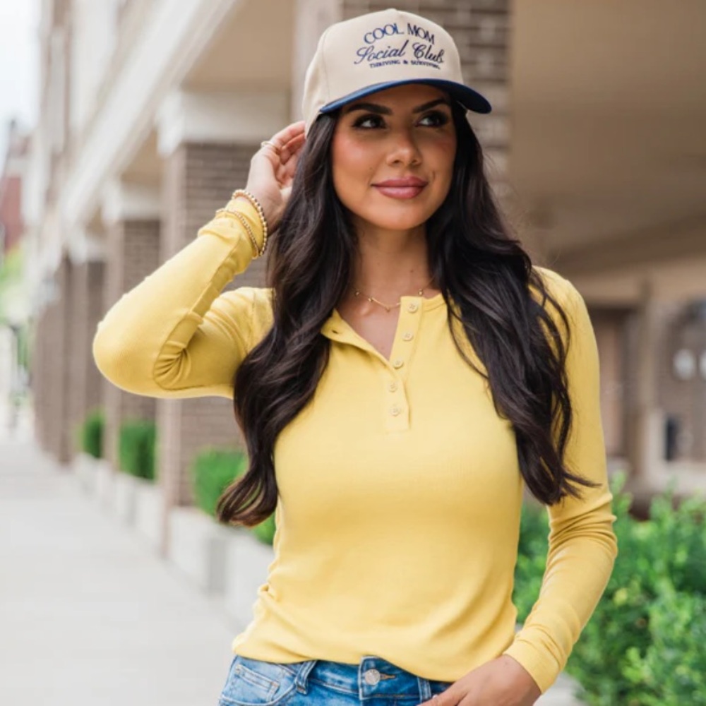 NWOT. Mustard yellow long sleeve top